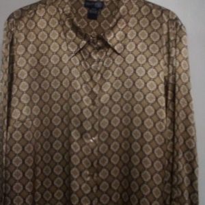 Button down silk like blouse